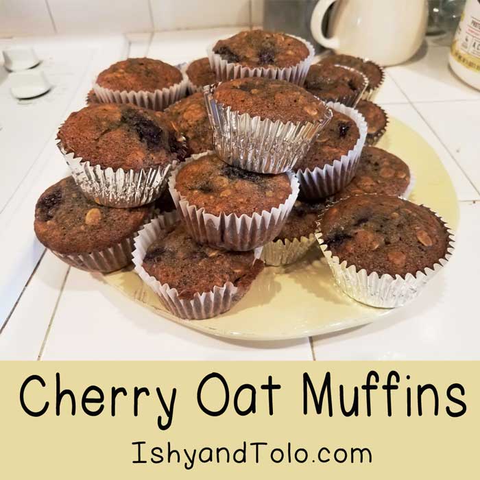 Cherry Oat Muffins